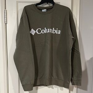 Columbia Green Crewneck Sweater with Logo